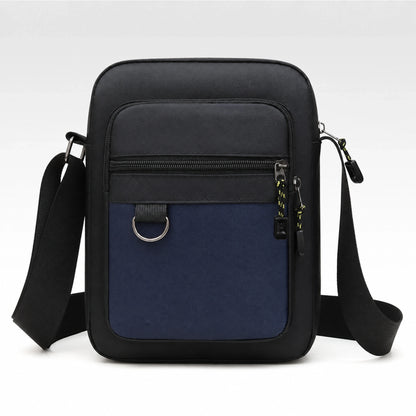 Blue sling bag complete front view