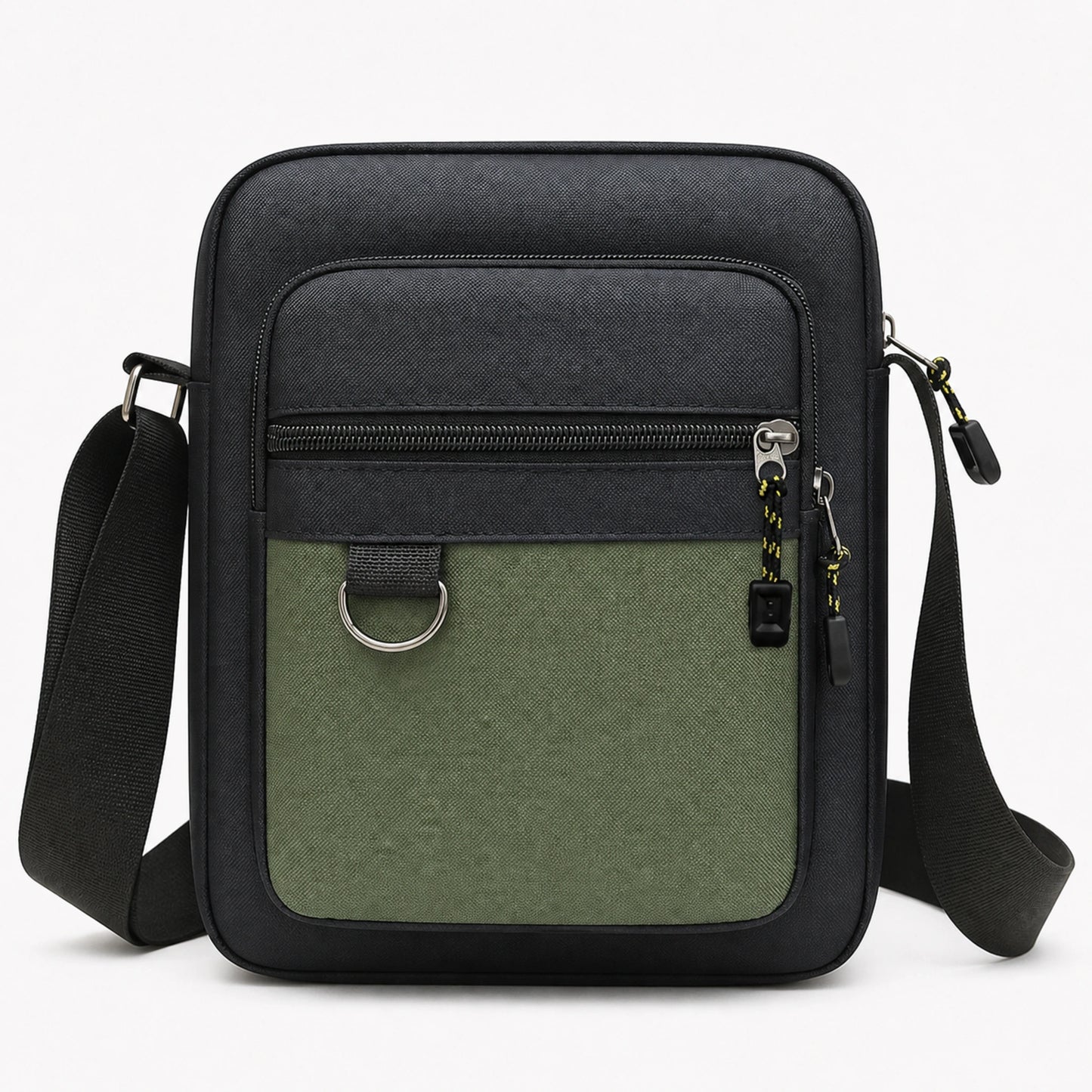 Olive Green sling bag complete front view — view 2