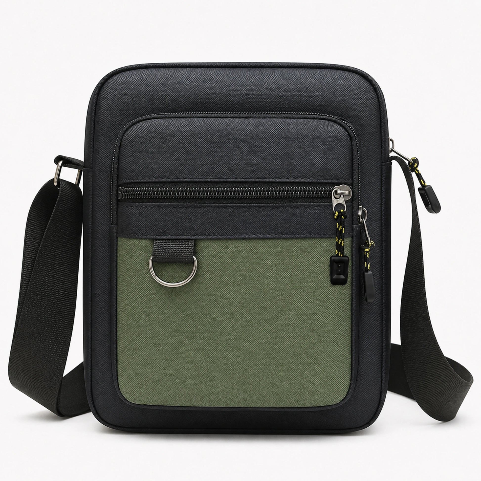 Olive Green sling bag complete front view — view 2