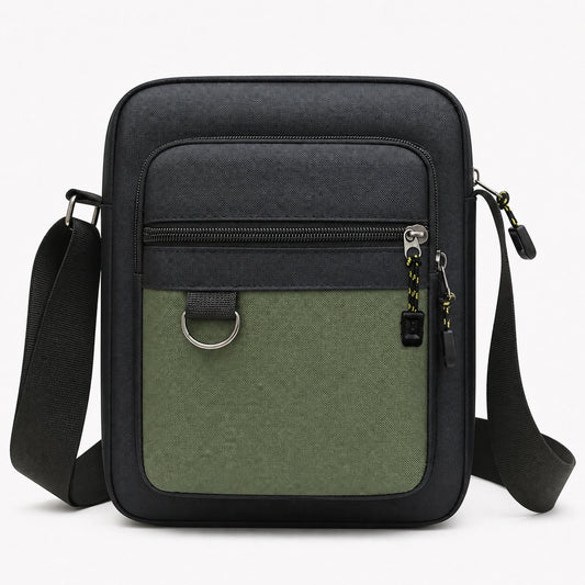 Olive Green sling bag complete front view — view 2