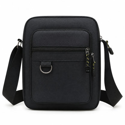 Black sling bag complete front view — view 3