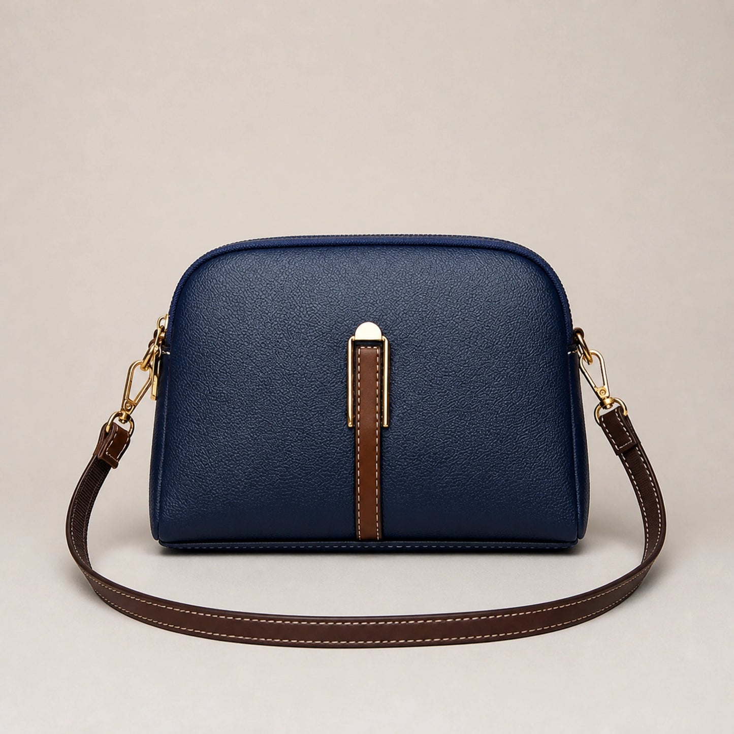 Navy Blue sling bag complete front view — view 3