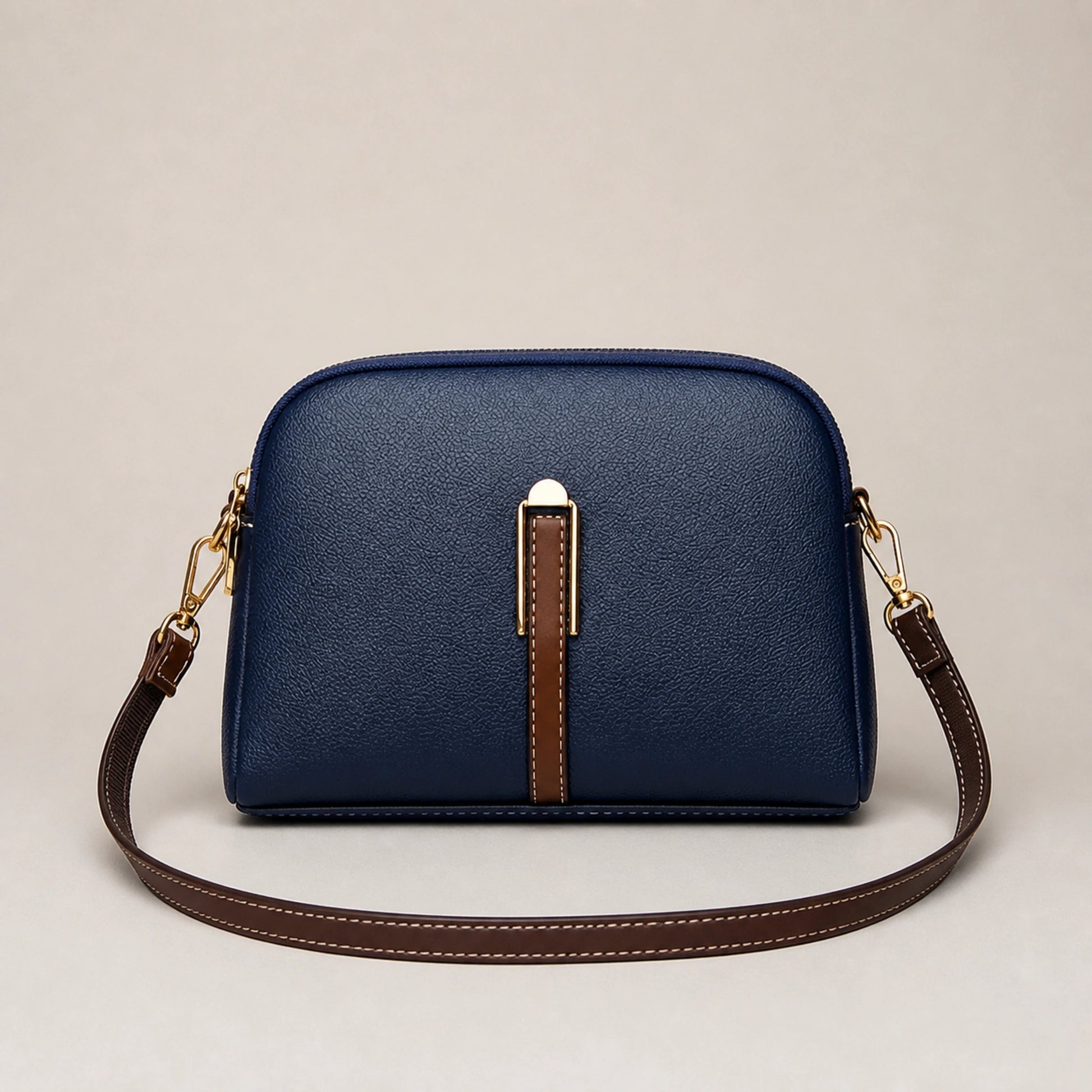 Navy Blue sling bag complete front view — view 3
