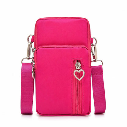 Hot Pink sling bag complete front view