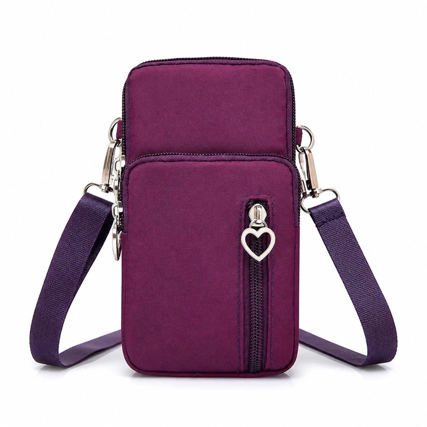 Solid Purple sling bag complete front view — view 5