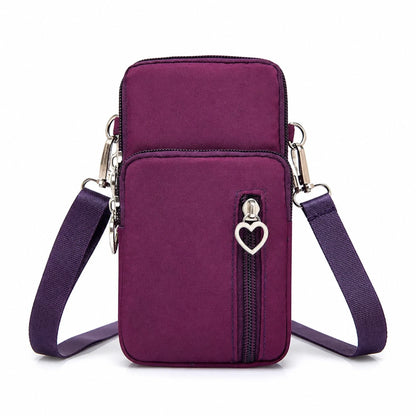 Solid Purple sling bag complete front view — view 5