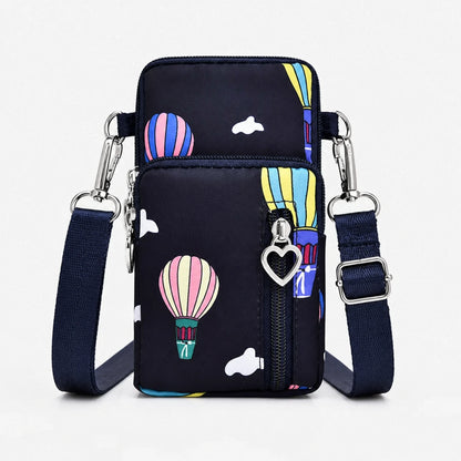 Navy Balloon Print sling bag complete front view — view 6
