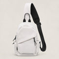White Classic sling bag complete front view