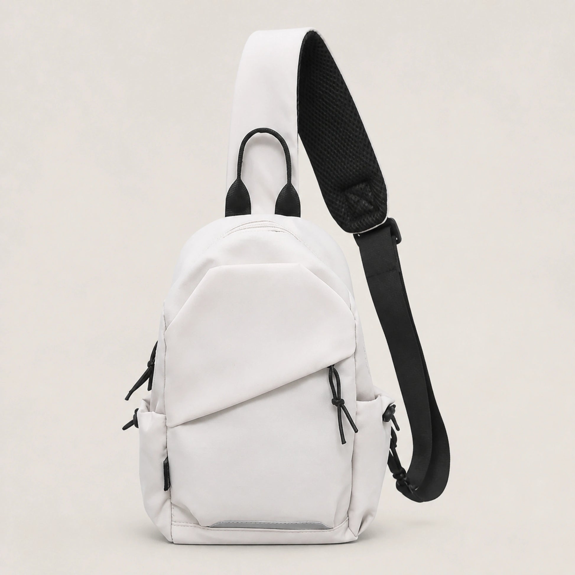 White Classic sling bag complete front view