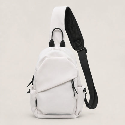 White Classic sling bag complete front view