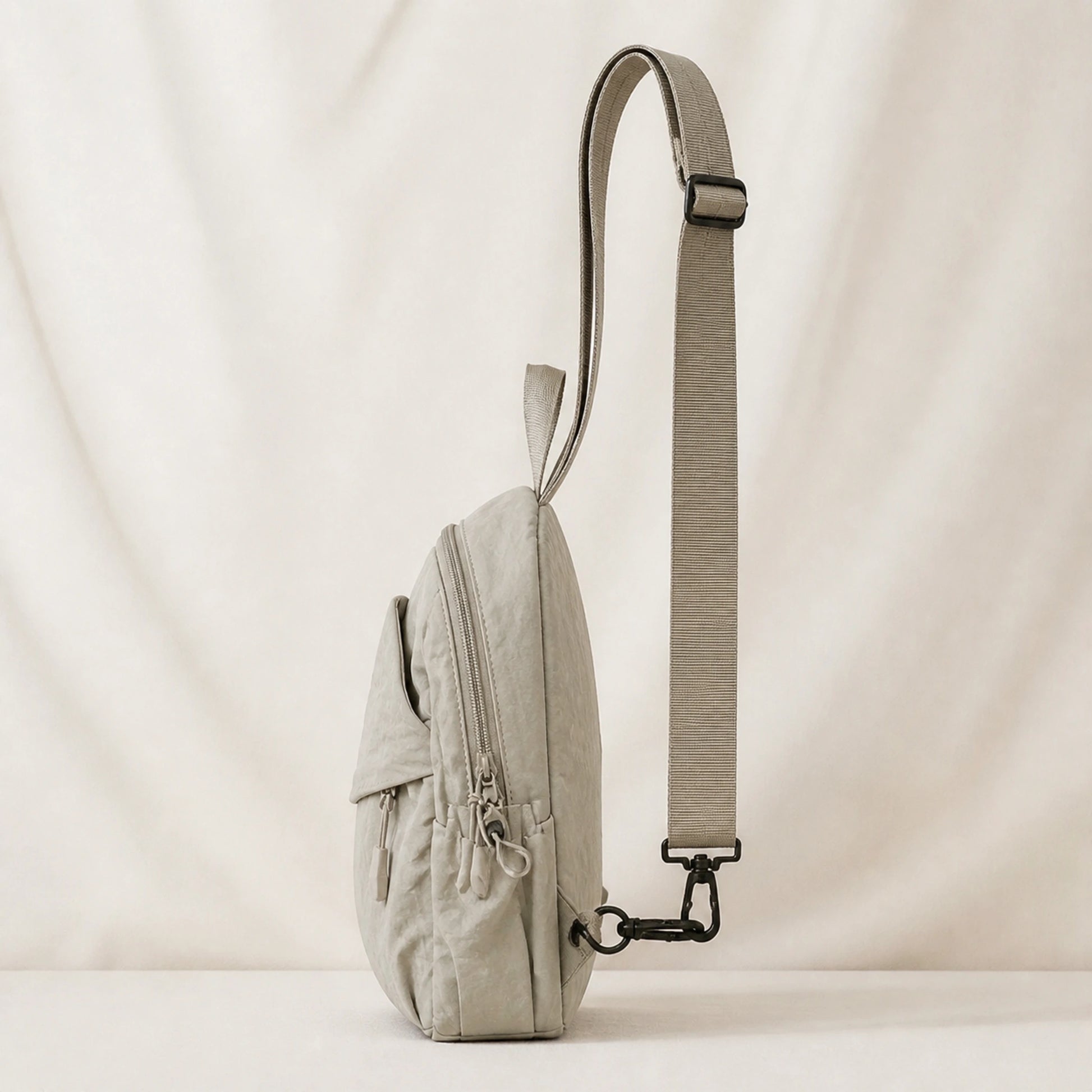 sling bag — Black Multi Pocket side view — view 14