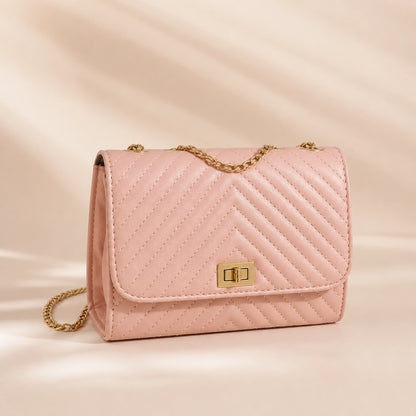Blush Pink sling bag complete front view — view 2