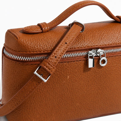 Chocolate Brown sling bag construction detail — view 13