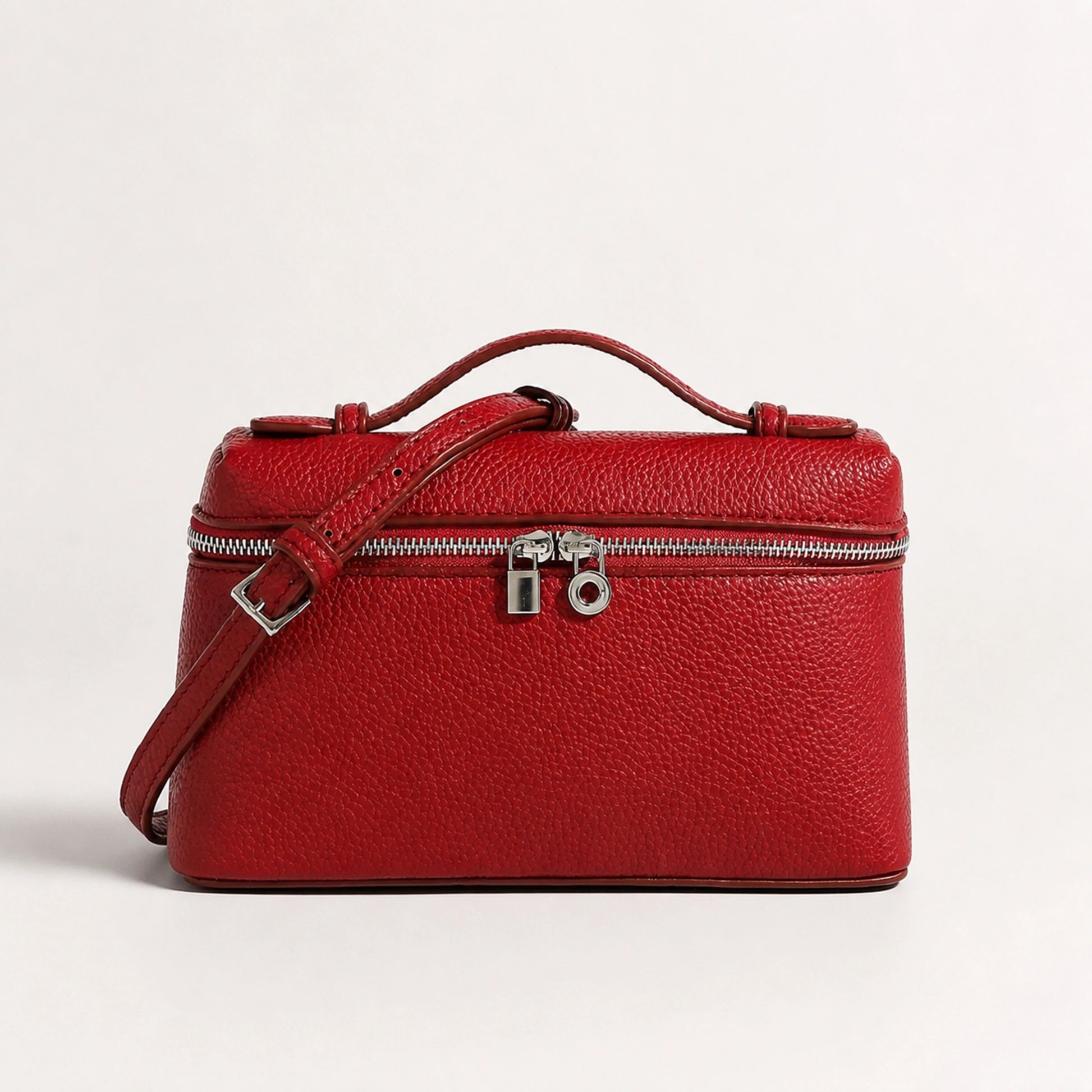 Red sling bag complete front view — view 3