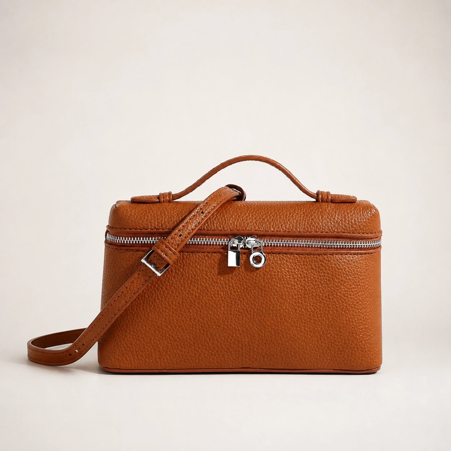 Chocolate Brown sling bag complete front view — view 5