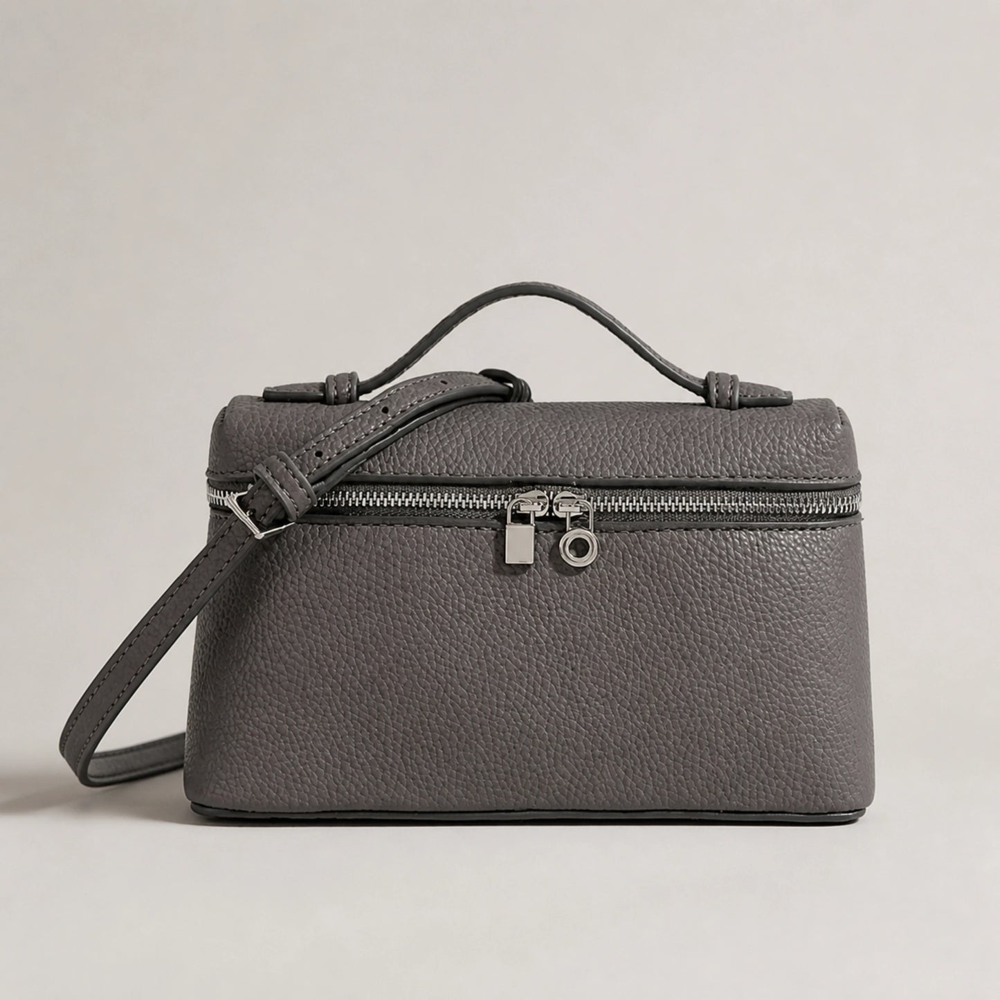 Charcoal Gray sling bag complete front view — view 6