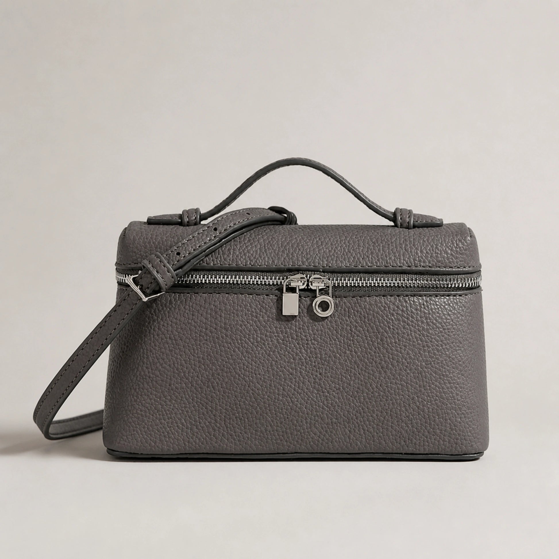 Charcoal Gray sling bag complete front view — view 6