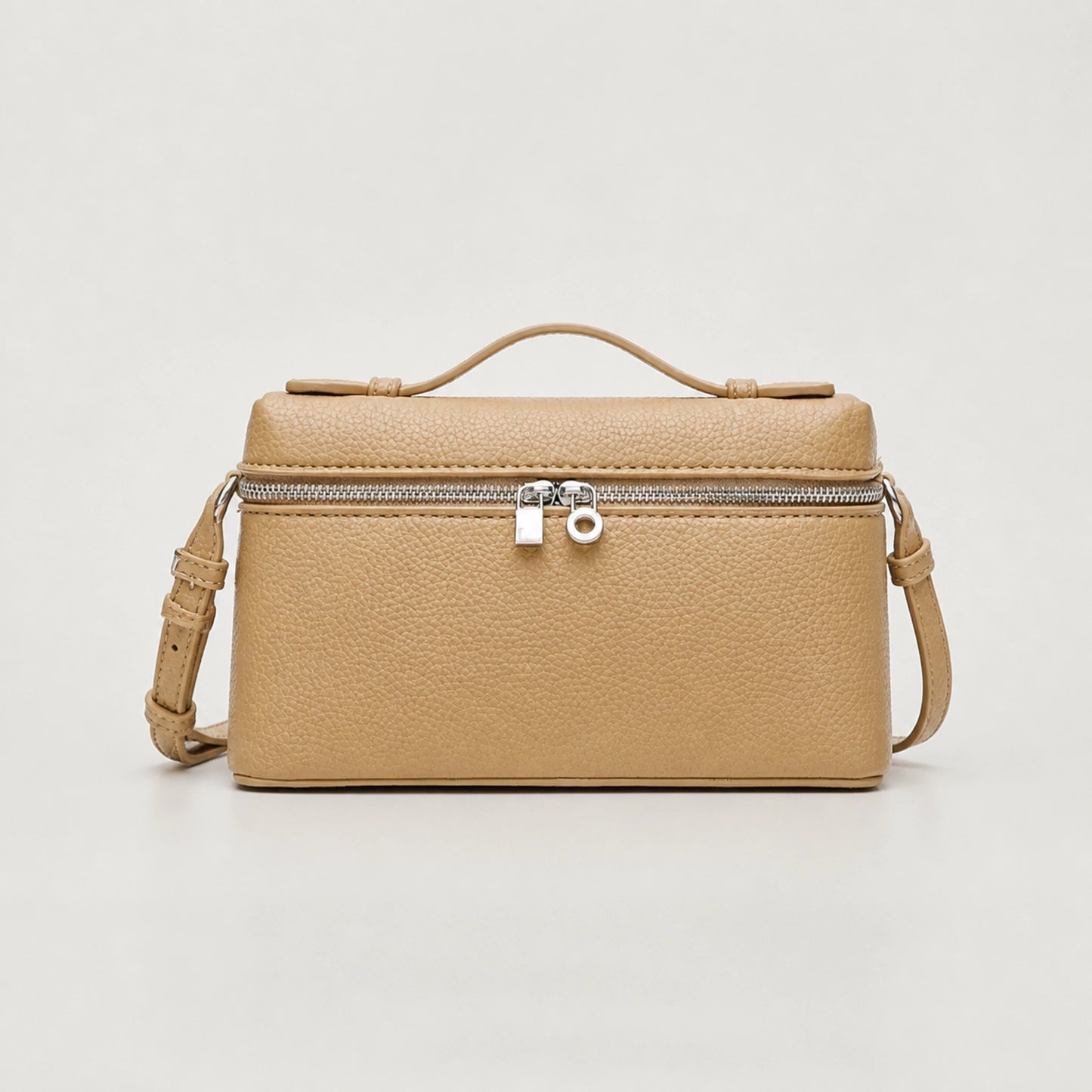 Khaki sling bag complete front view — view 8