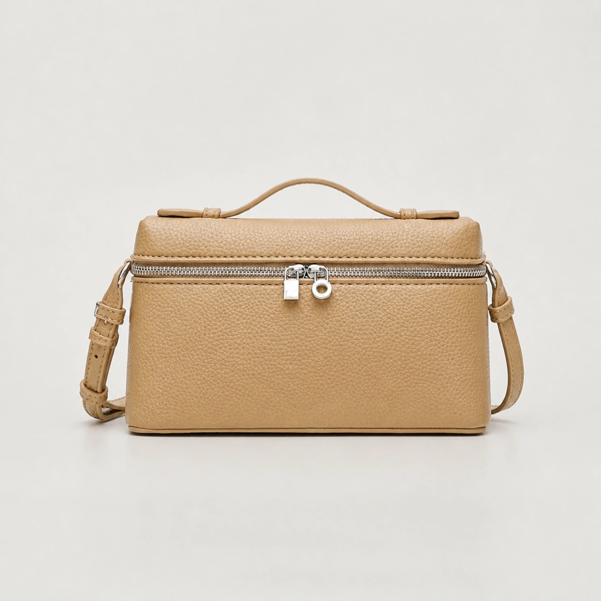 Khaki sling bag complete front view — view 8