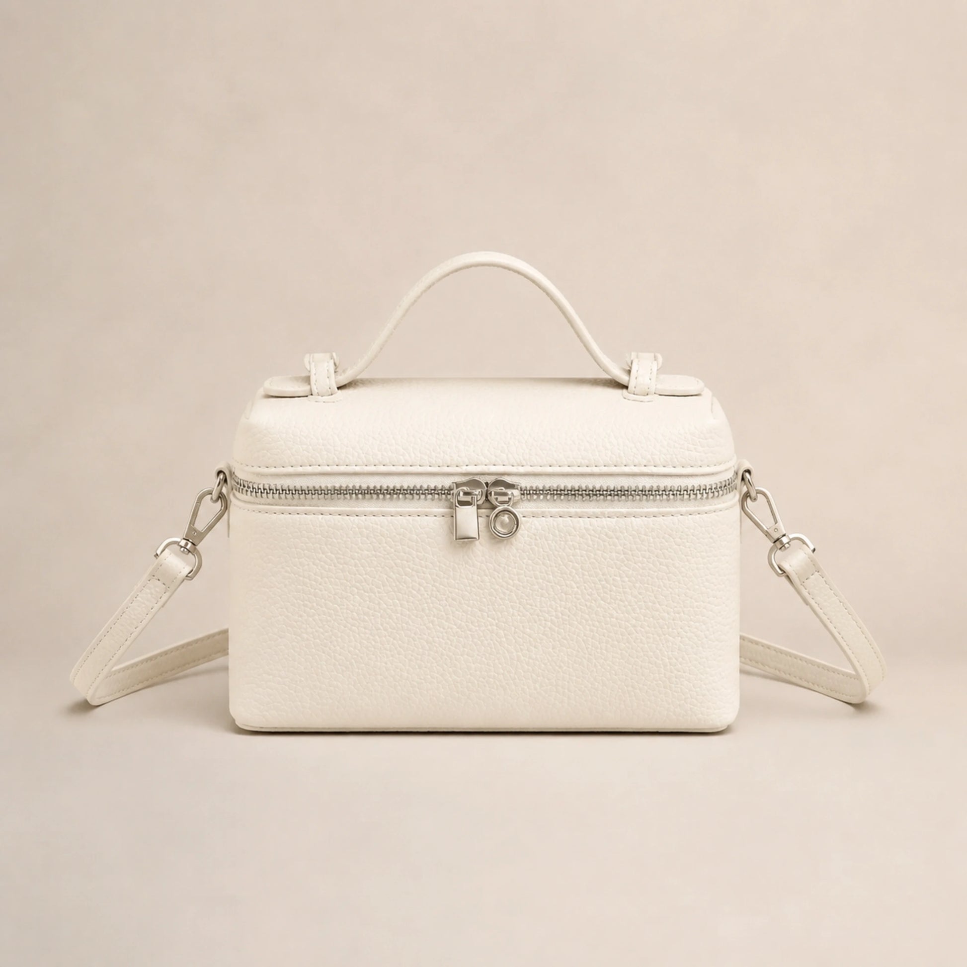 Ivory sling bag complete front view — view 9