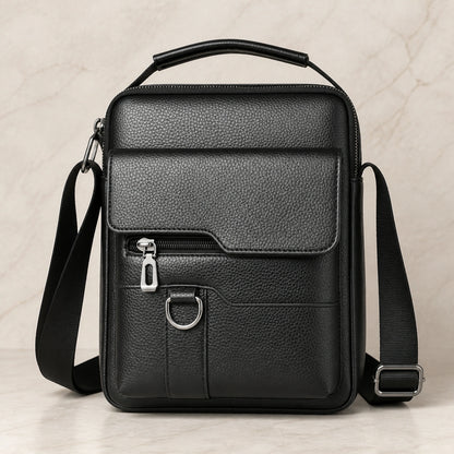 Black Horizontal Panel sling bag complete front view — view 2