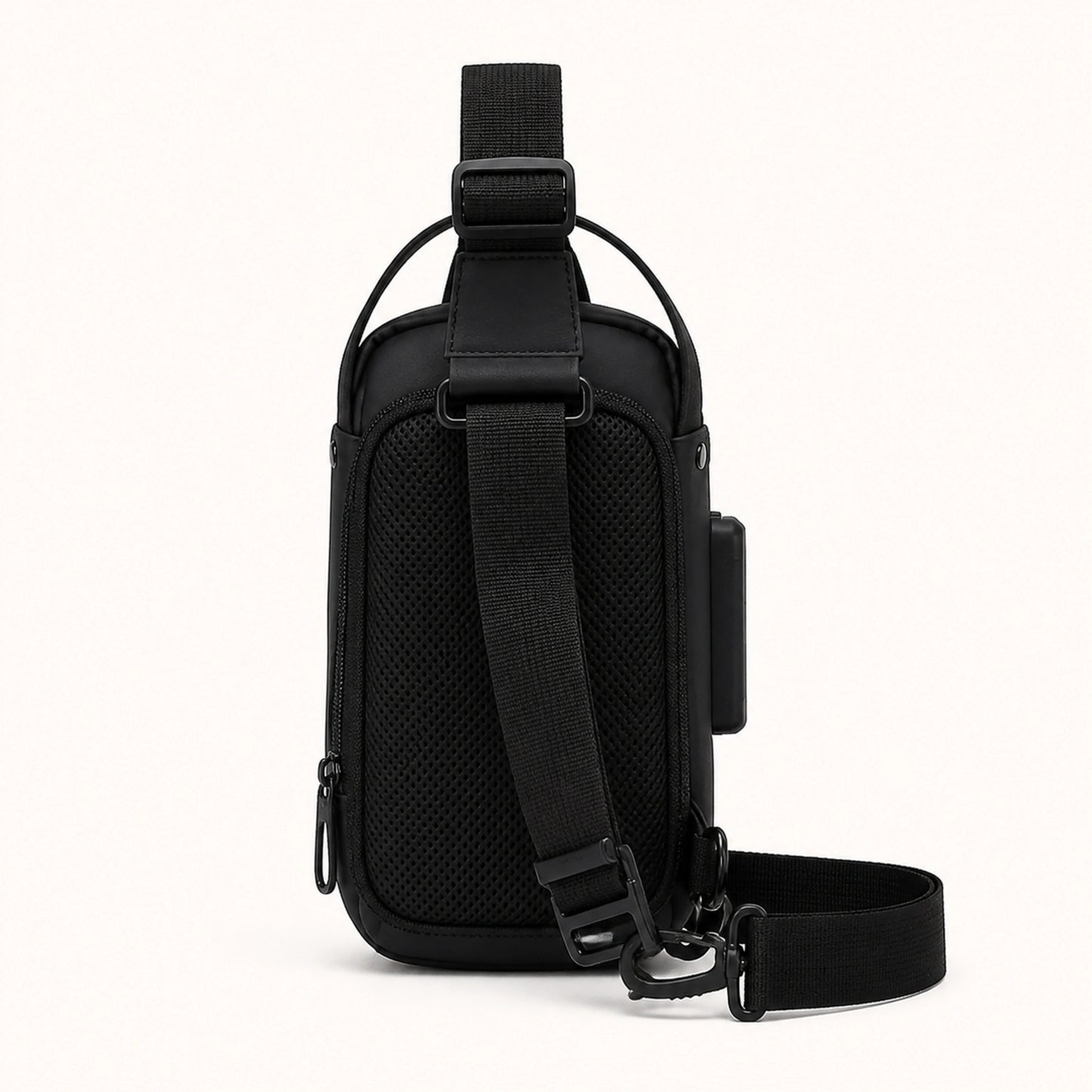 Black Tonal hard shell chest sling bag true rear view — view 5