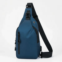 Blue Three-zipper