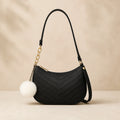 Black sling bag complete front view