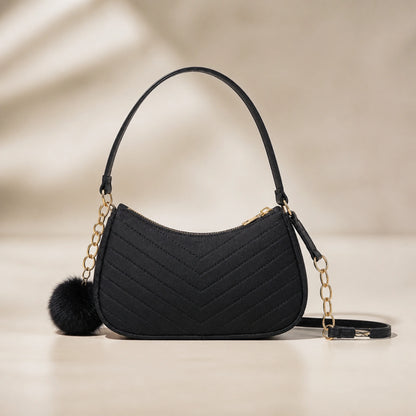 Black sling bag rear view — view 11