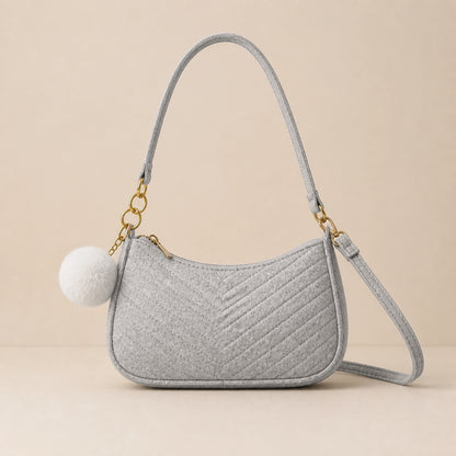 Light Gray sling bag complete front view — view 7