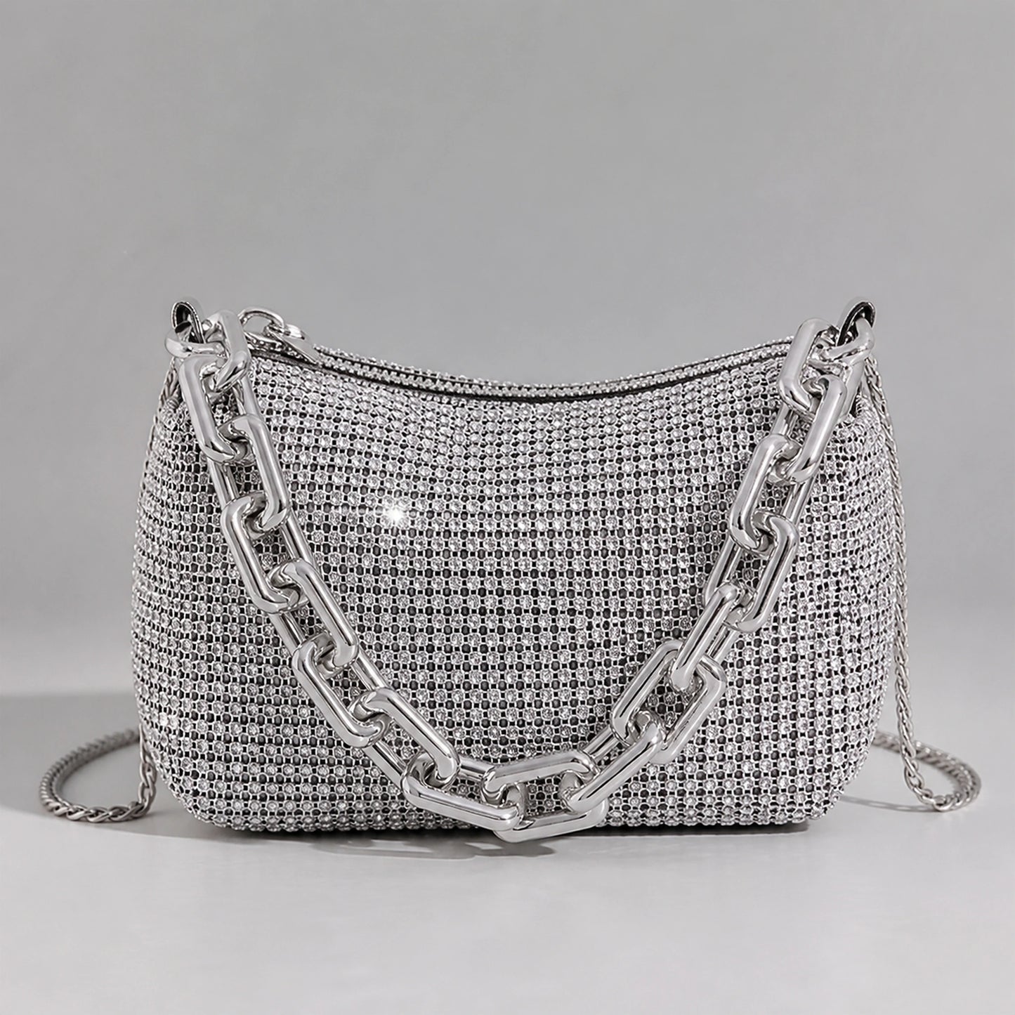 sling bag — Silver front — view 3