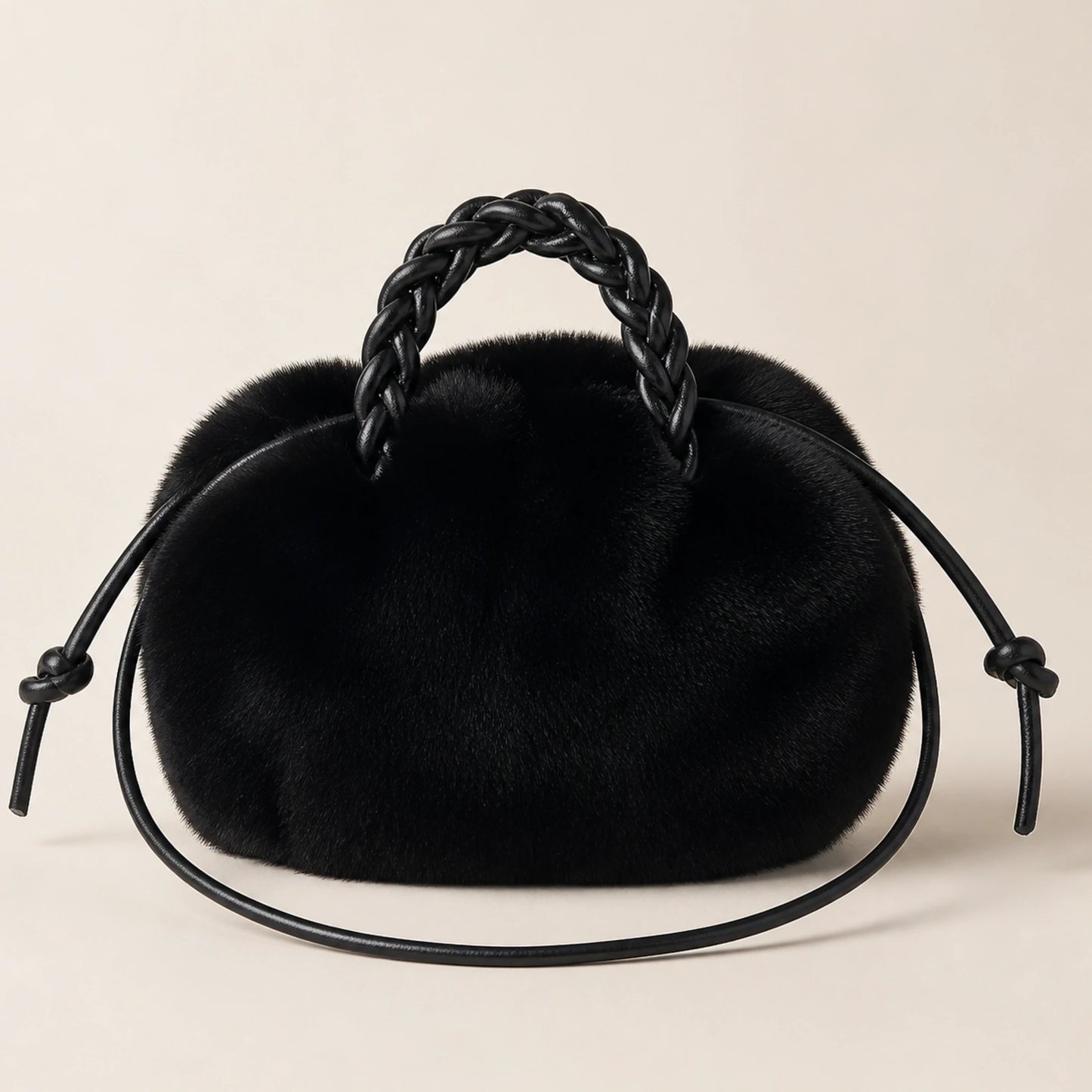 Black sling bag complete front view
