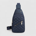 Navy Blue sling bag complete front view