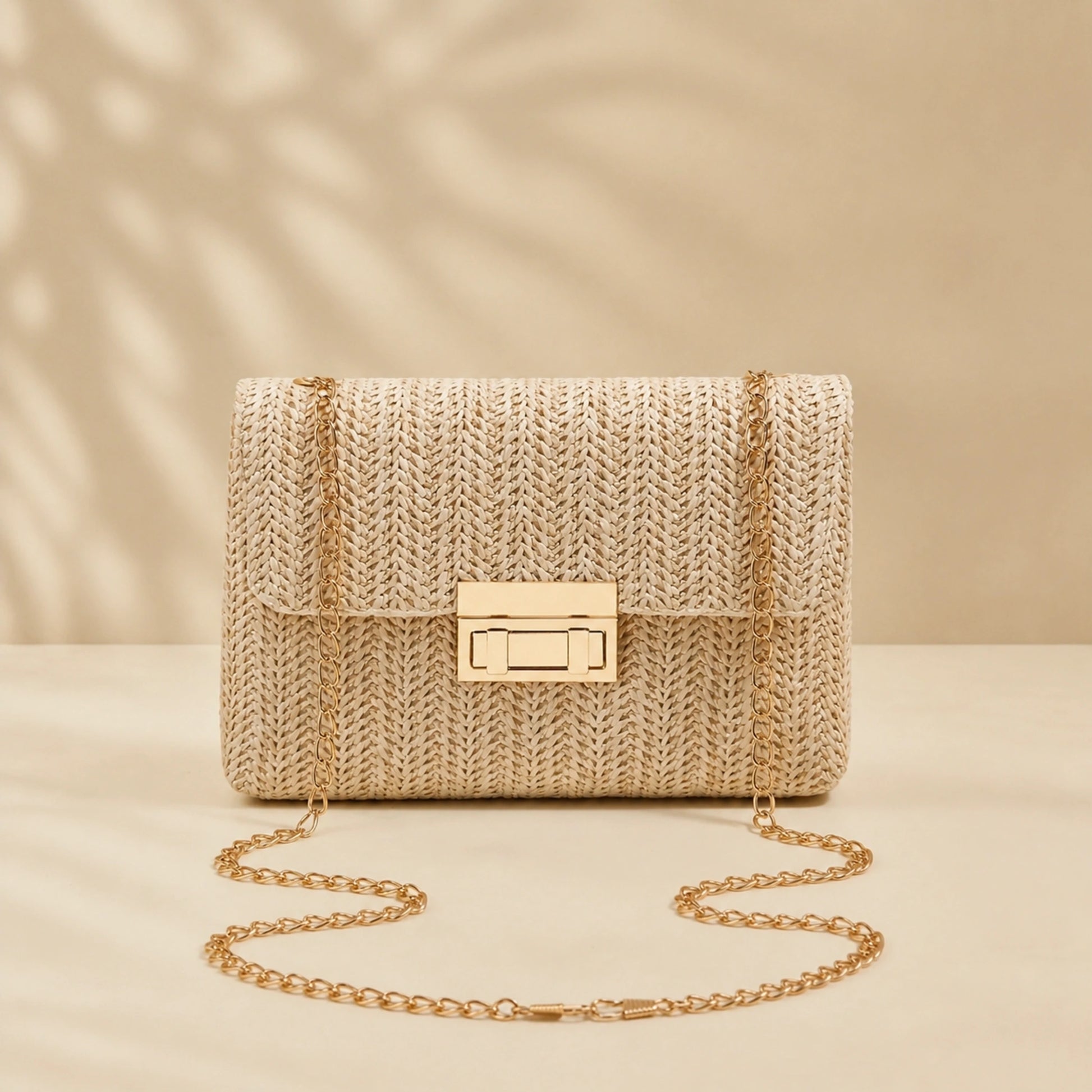 Light Beige Envelope sling bag complete front view — view 2
