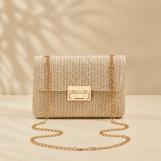 Light Beige Envelope sling bag complete front view — view 2