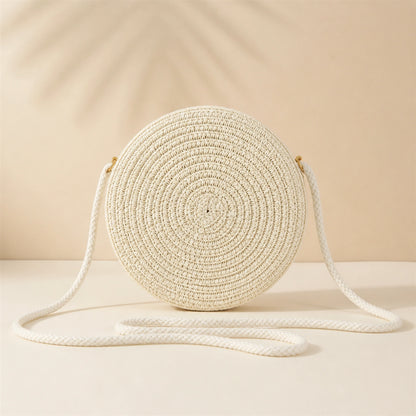Ivory Round sling bag complete front view — view 4