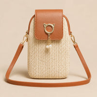 Brown-trim Phone Pouch