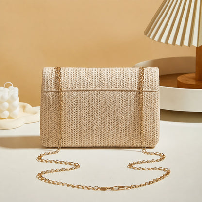 Beige Envelope sling bag back view — view 8