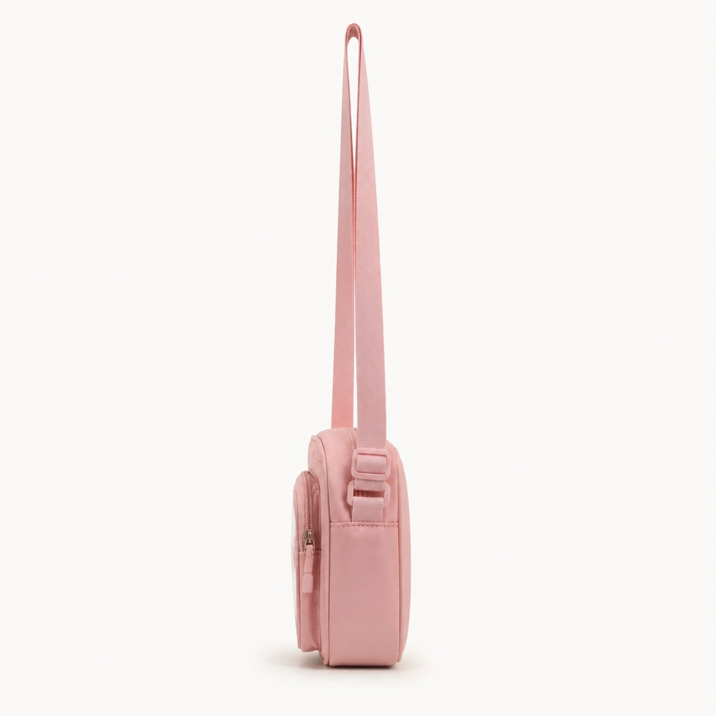 sling bag — Pink small clear window crossbody pouch true side profile — view 10