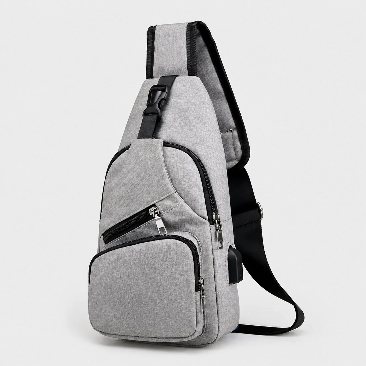 sling bag — Gray sling front — view 3