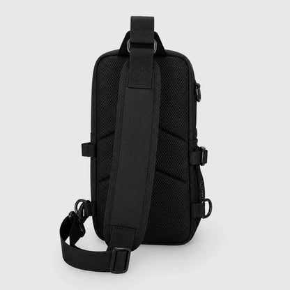 Ethan Lightweight Multi Pocket Chest Sling Bag back view — view 5