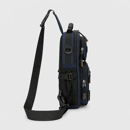 Ethan Lightweight Multi Pocket Chest Sling Bag side view — view 6