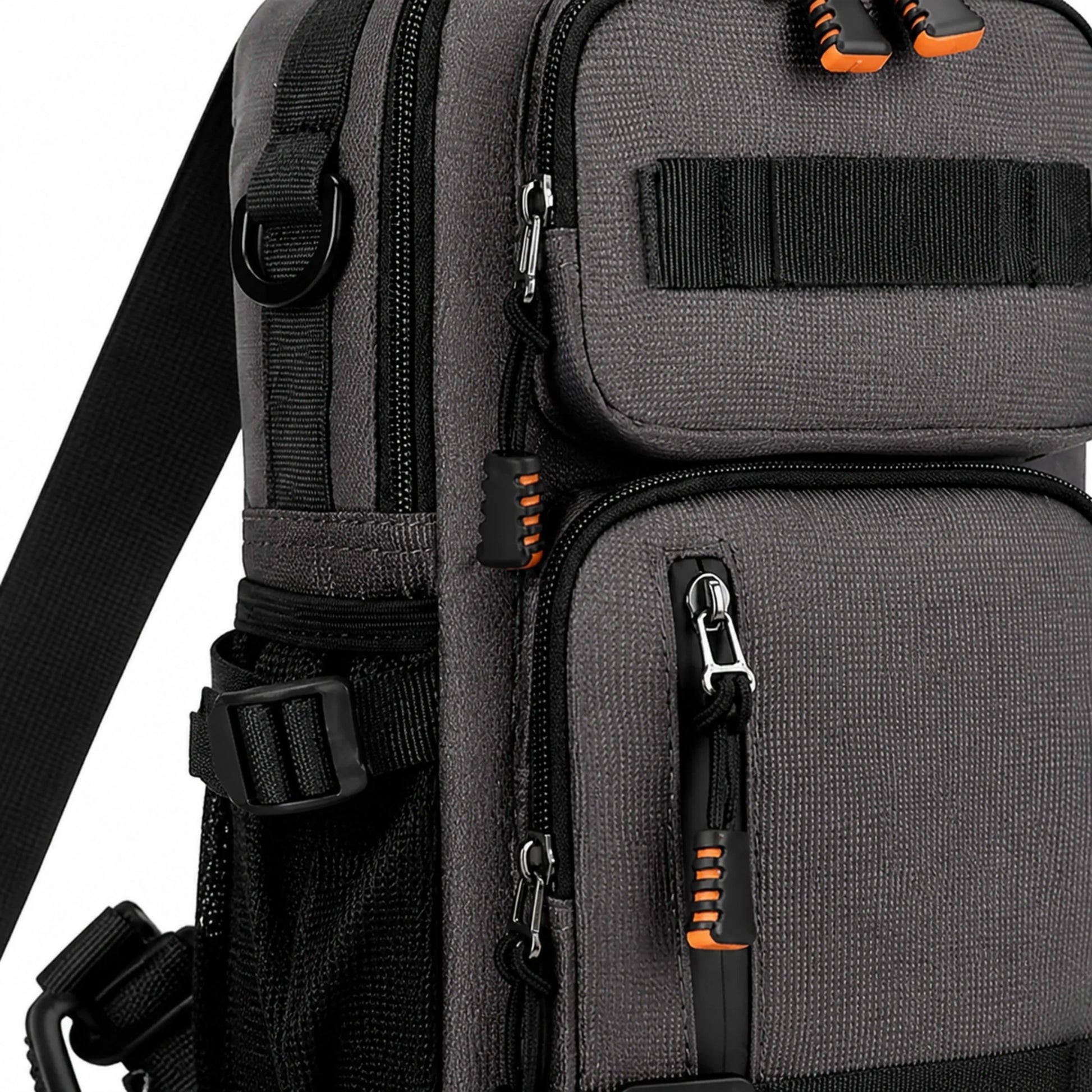 Ethan Lightweight Multi Pocket Chest Sling Bag construction detail — view 7