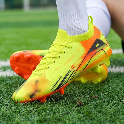 Close up of lightweight breathable soccer cleats showing the textured microfiber upper, precise stitching, and sleek — view 3