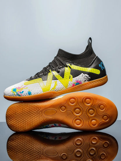 Colorful soccer cleats with vibrant patterns and durable soles, showcasing a modern design — view 14 — view 6