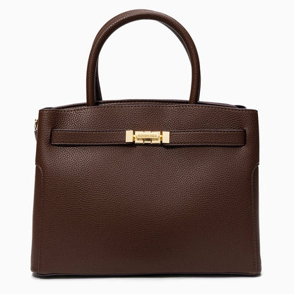 Medium tote bag in a soft fabric featuring spacious interior and sturdy handles, shown neutral color — view 5 — view 5