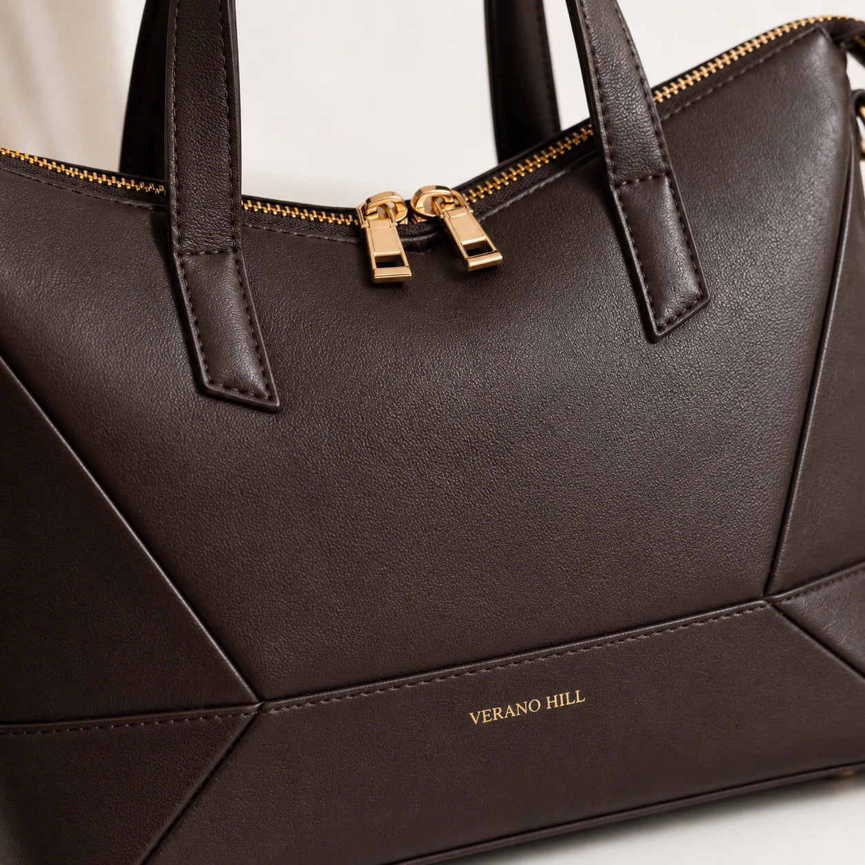 Elegant tote bag in a soft beige fabric, featuring spacious interior and stylish, minimalist design — view 10 — view 10