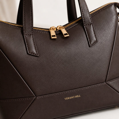 Elegant tote bag in a soft beige fabric, featuring spacious interior and stylish, minimalist design — view 10 — view 10