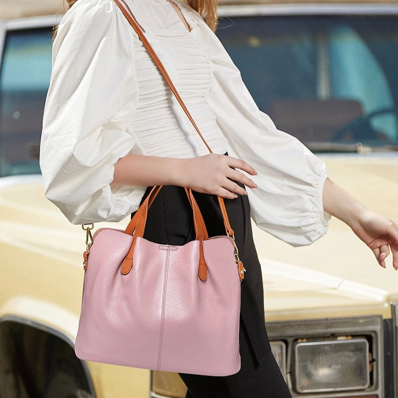 Stylish tote bag in a rich brown color, featuring sturdy handles and spacious interior for versatile use — view 14 — view 14