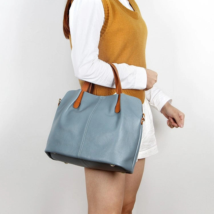 Versatile tote bag in a rich tan color with sturdy handles and spacious interior, showcasing stylish practical — view 5
